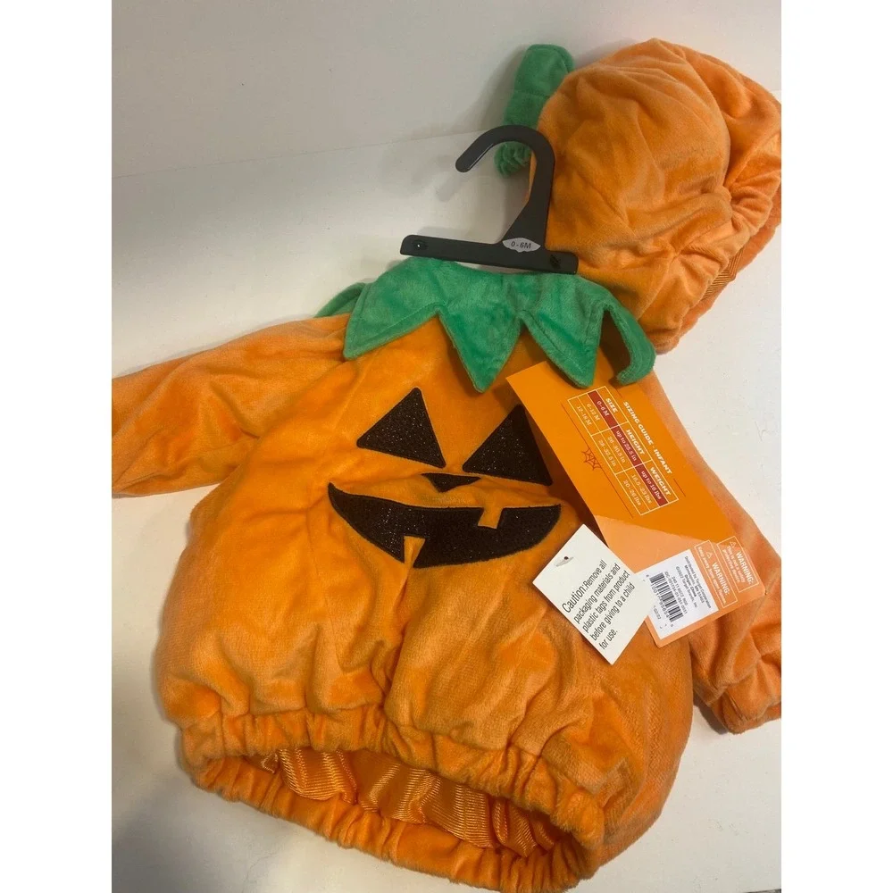 Infants Pumpkin Halloween Costume Size 0-6 Months